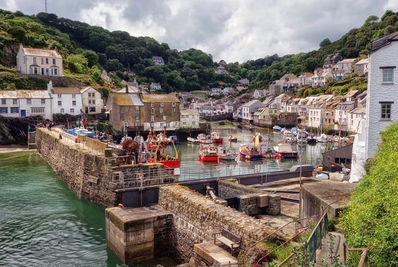 View of Polperro near Cornwall