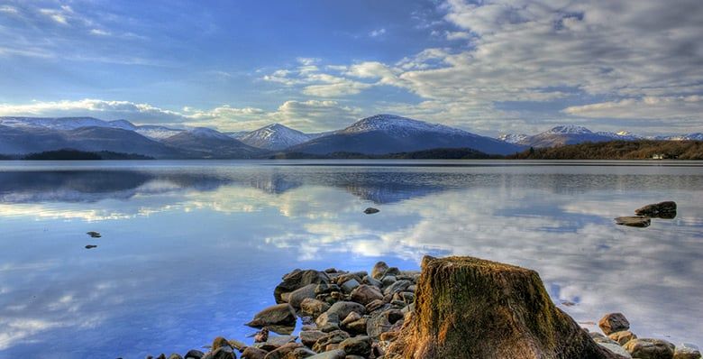 View of Loch Lomond in Scotland