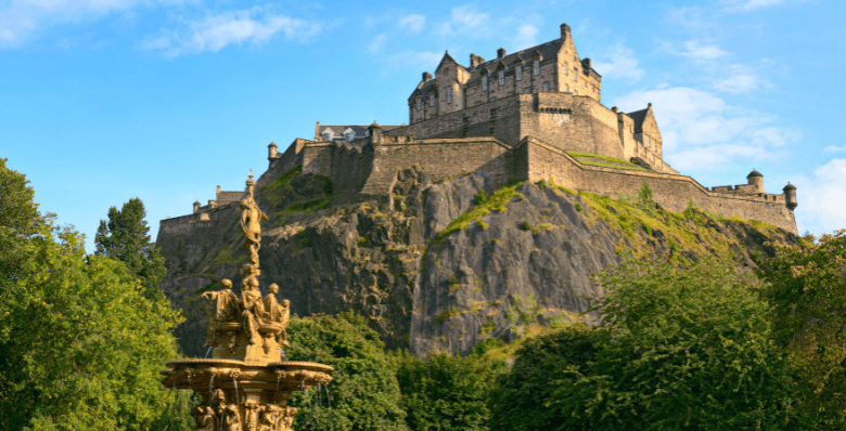 Edinburgh Castle in Scotland