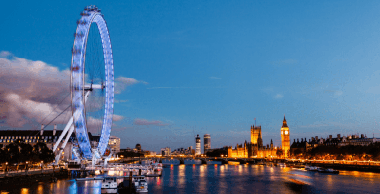 View of London and the London eye