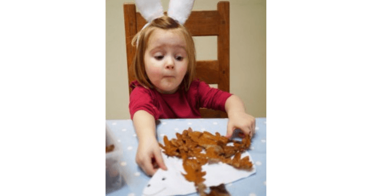 Little girl at table