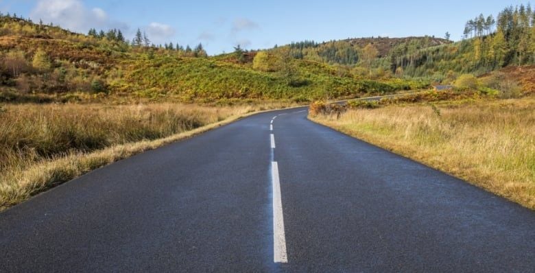 Dukes Pass road in the Trossachs National Park