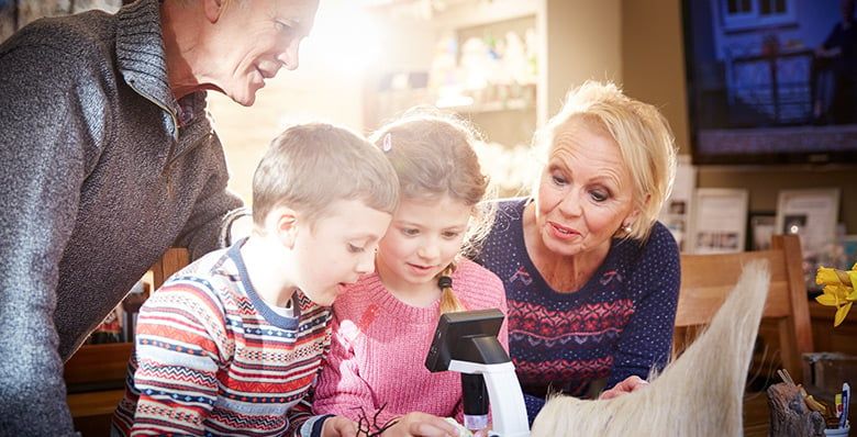 Family on a Forest Discovery session at Forest Holidays