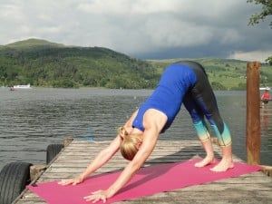 Downward facing dog yoga pose