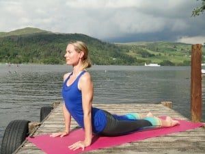 Upward facing dog yoga pose