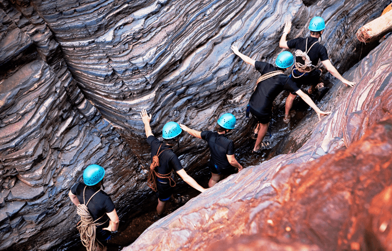 Gorge walking group