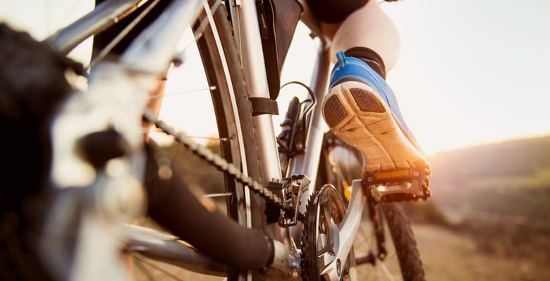 Mountain bike up close