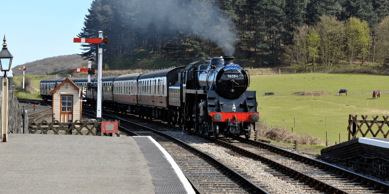 Bure valley railway and steam train