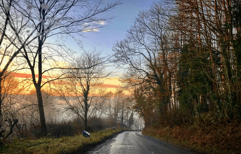 Winters sunrise at Cropton Forest