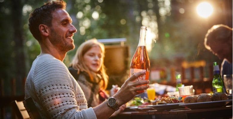Outdoor dining at Forest Holidays