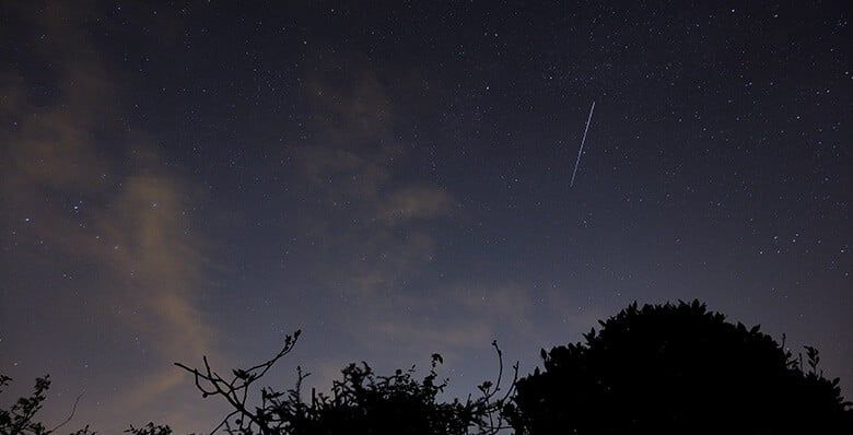 Starry night sky in Hampshire