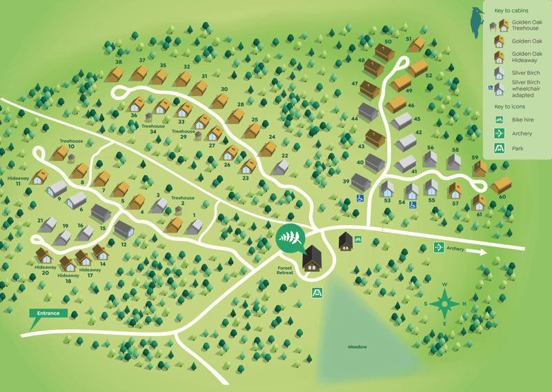 Location map at Blackwood Forest, Forest Holidays